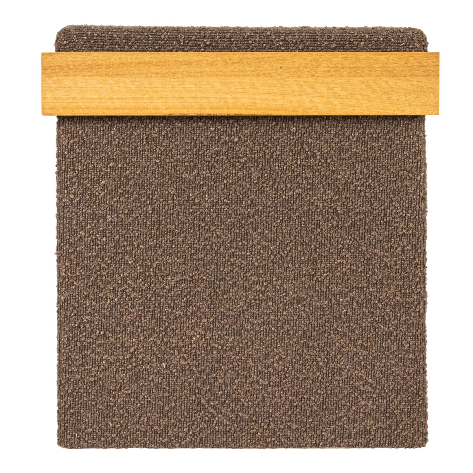 Household Essentials Versatile Boucle Ottoman with Hidden Storage